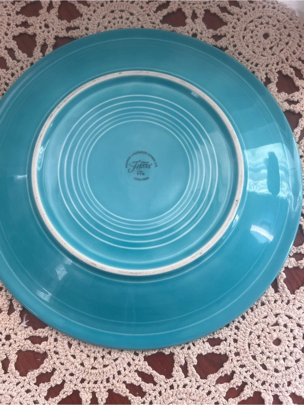 Vintage Fiesta Turquoise Blue 10” Dinner Plate Homer Laughlin Fiesta ware USA